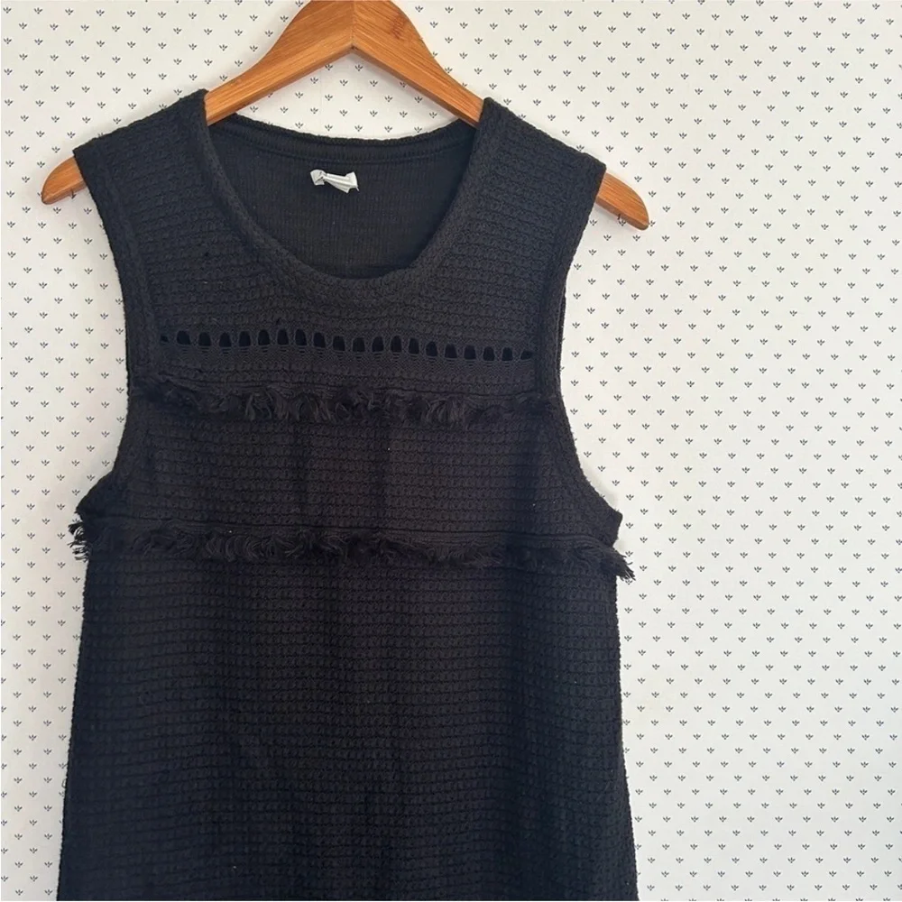 J. CREW Sleeveless Woven Knit Tweed Fringe Dress